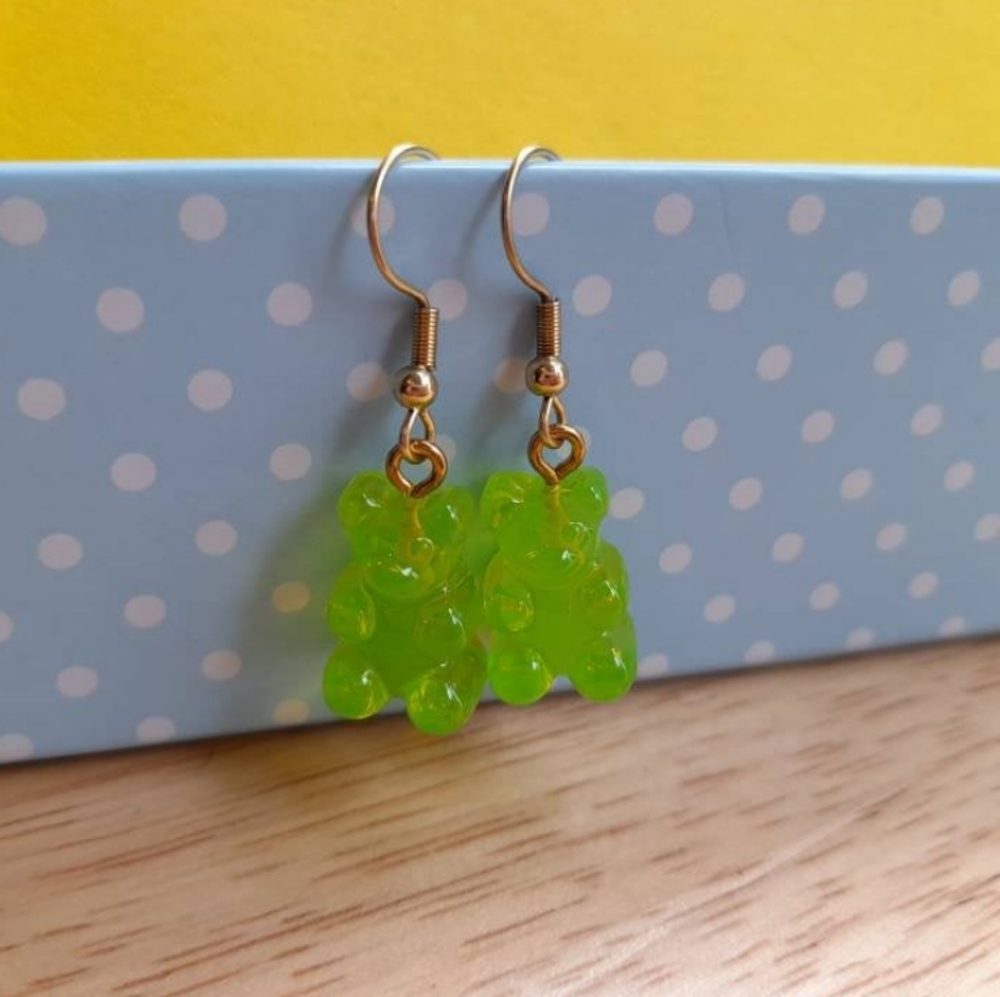 Gummy bear earrings 💚💚 - Picture 2 of 4